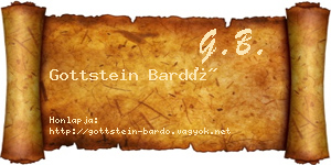Gottstein Bardó névjegykártya